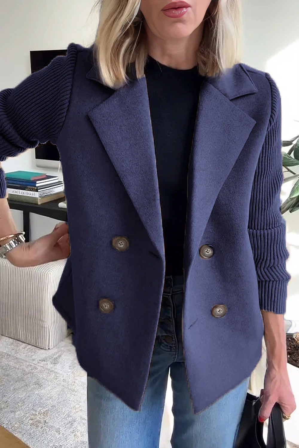 Ravora Paris™ | Blazer à Manches Tricotées