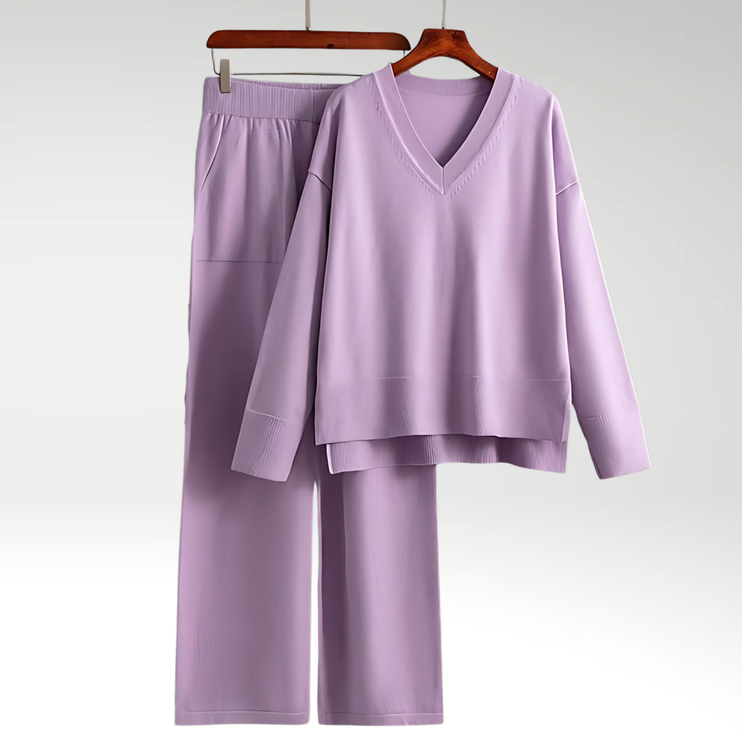 Ravora Paris™ | Ensemble deux pièces luxueux à col en V