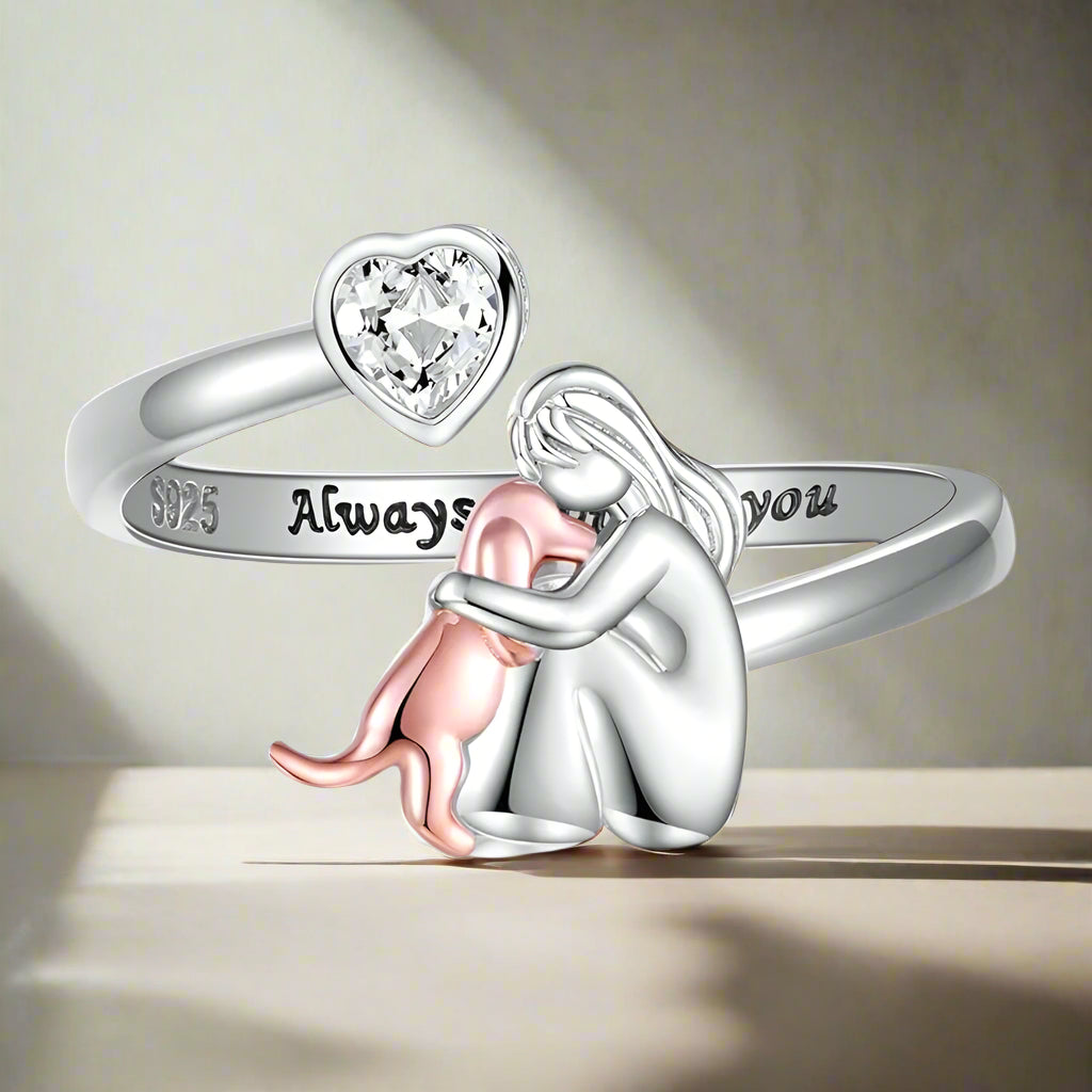 Ravora Paris™ | Bague Icône Chien (Rose)